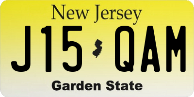 NJ license plate J15QAM