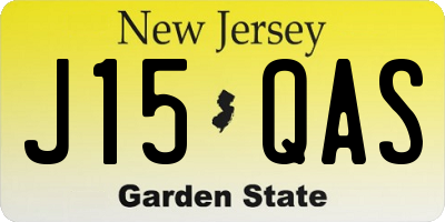 NJ license plate J15QAS