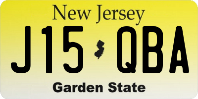 NJ license plate J15QBA