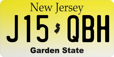 NJ license plate J15QBH