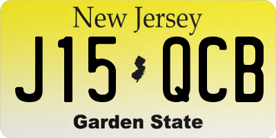 NJ license plate J15QCB