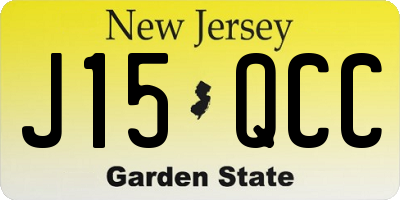 NJ license plate J15QCC