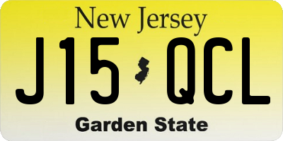 NJ license plate J15QCL