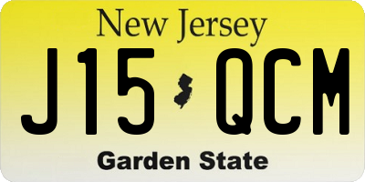 NJ license plate J15QCM
