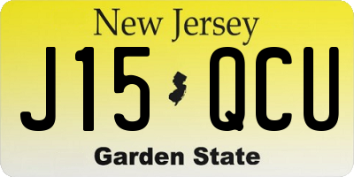 NJ license plate J15QCU