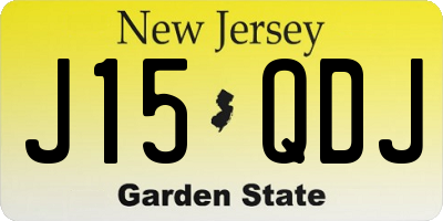 NJ license plate J15QDJ