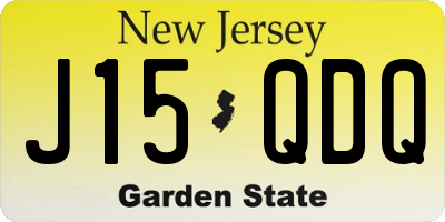 NJ license plate J15QDQ