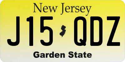 NJ license plate J15QDZ