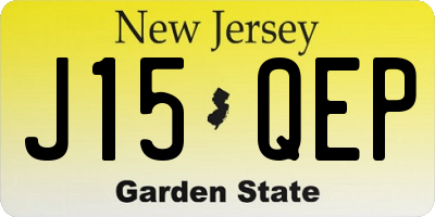 NJ license plate J15QEP