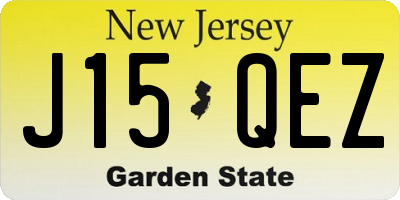 NJ license plate J15QEZ