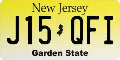 NJ license plate J15QFI