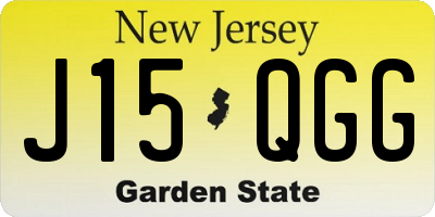 NJ license plate J15QGG