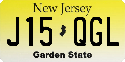 NJ license plate J15QGL
