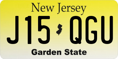NJ license plate J15QGU