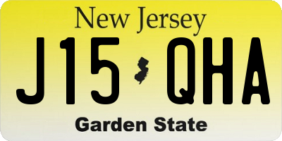 NJ license plate J15QHA