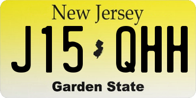 NJ license plate J15QHH