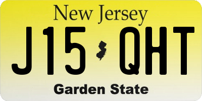 NJ license plate J15QHT
