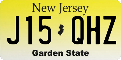 NJ license plate J15QHZ