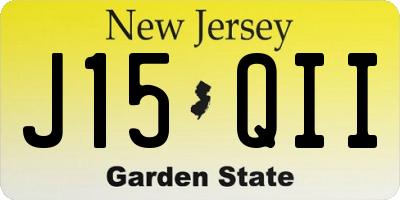 NJ license plate J15QII