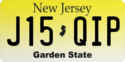 NJ license plate J15QIP
