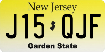 NJ license plate J15QJF