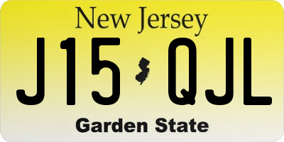NJ license plate J15QJL