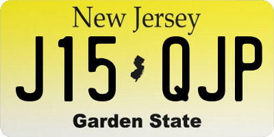 NJ license plate J15QJP