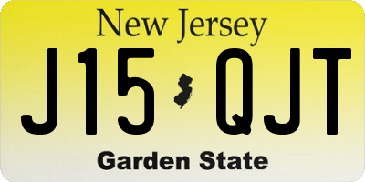 NJ license plate J15QJT