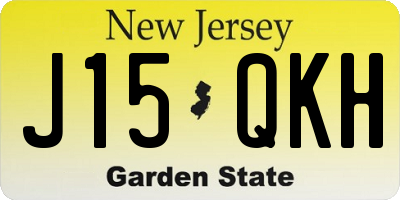 NJ license plate J15QKH