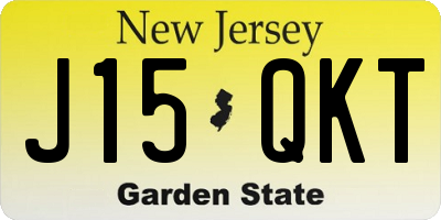 NJ license plate J15QKT