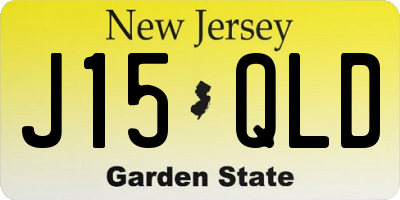 NJ license plate J15QLD