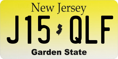 NJ license plate J15QLF