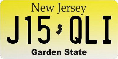 NJ license plate J15QLI