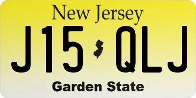 NJ license plate J15QLJ