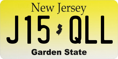 NJ license plate J15QLL