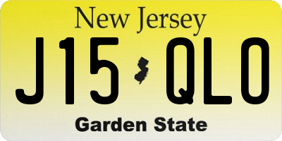 NJ license plate J15QLO