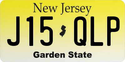 NJ license plate J15QLP