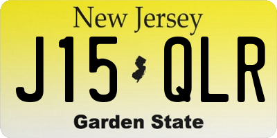 NJ license plate J15QLR