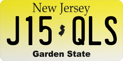 NJ license plate J15QLS