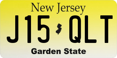 NJ license plate J15QLT