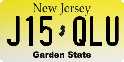 NJ license plate J15QLU