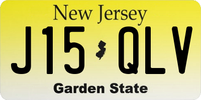 NJ license plate J15QLV