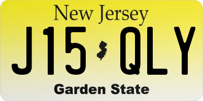 NJ license plate J15QLY