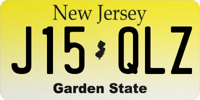 NJ license plate J15QLZ
