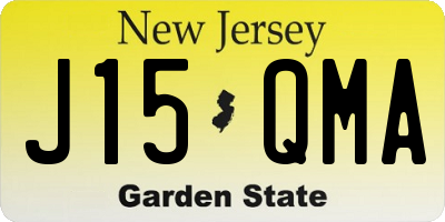 NJ license plate J15QMA