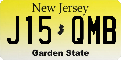 NJ license plate J15QMB