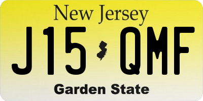 NJ license plate J15QMF