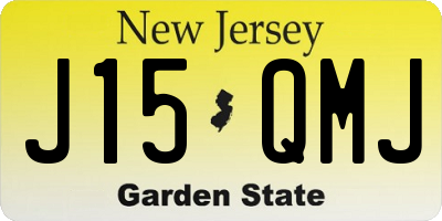 NJ license plate J15QMJ