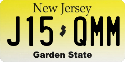 NJ license plate J15QMM