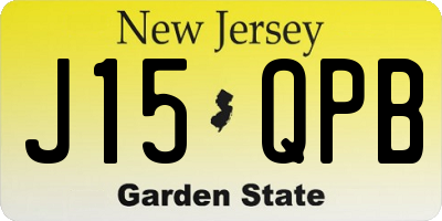 NJ license plate J15QPB